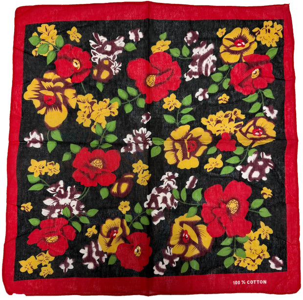 Large Floral Print Bandana