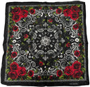 Red Roses & Paisley Print Bandana