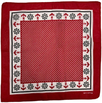 Tricolour Anchor & Nautical Wheel Bandana