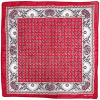 Retro Red Paisley Bandana with Vintage Border