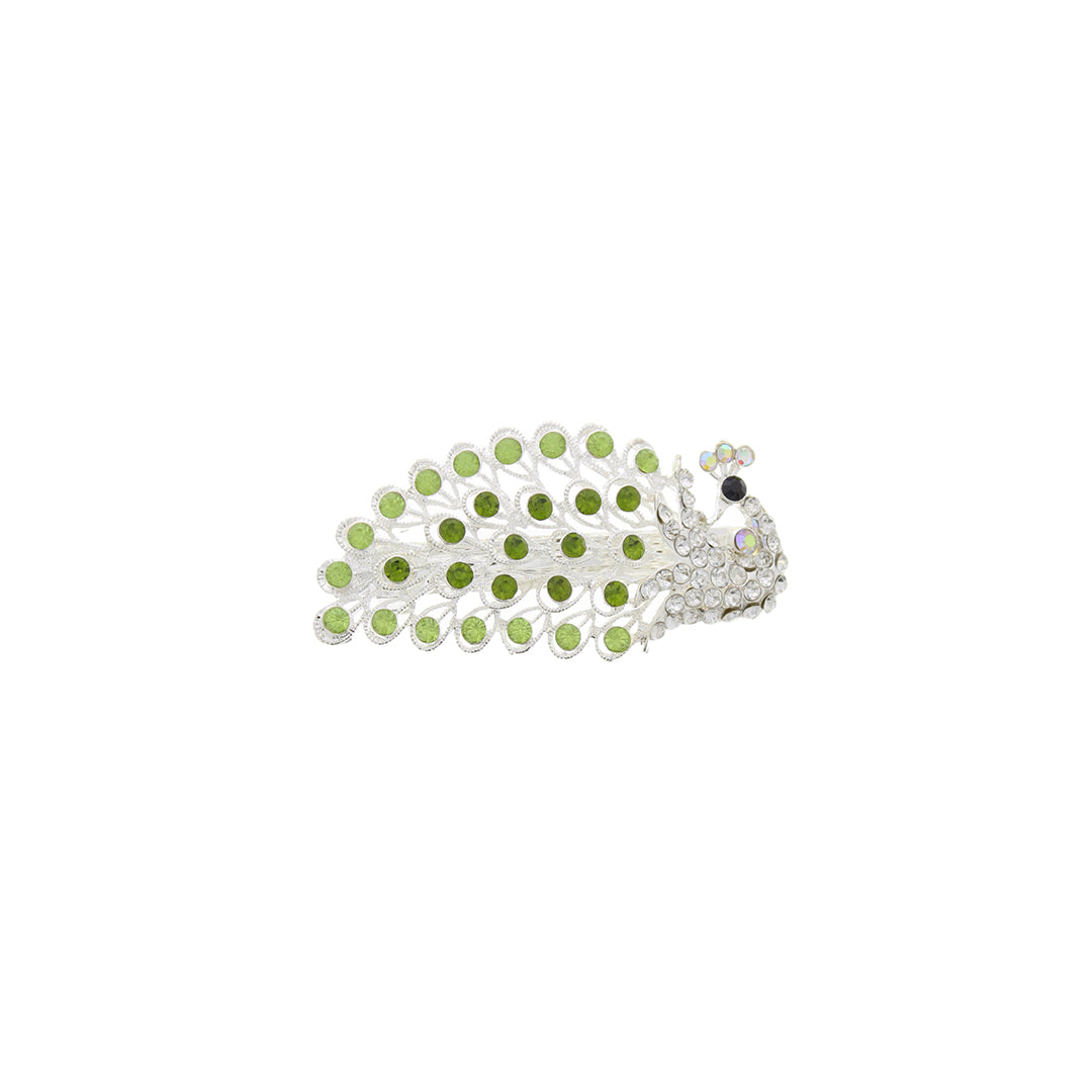 Set of 12 Metal Peacock Rhinestone Elegant Hair Clips