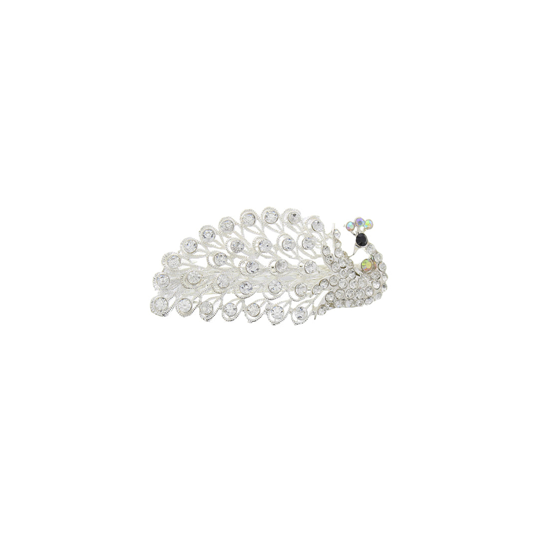 Set of 12 Metal Peacock Rhinestone Elegant Hair Clips
