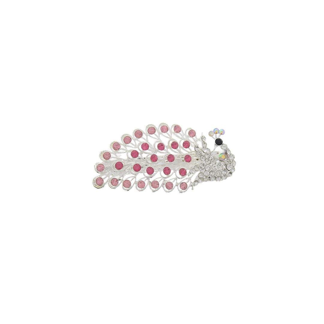 Set of 12 Metal Peacock Rhinestone Elegant Hair Clips