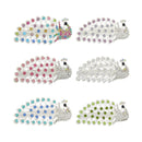 Set of 12 Metal Peacock Rhinestone Elegant Hair Clips