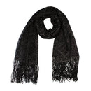 Black Glitter Chiffon Scarf