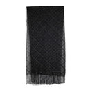 Black Glitter Chiffon Scarf