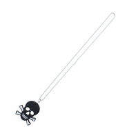 Plastic Skull Crossbones Metal Ball Chain Necklace