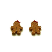 Gingerbread Men with Bows Earrings