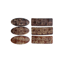Brown Glitter Barrettes