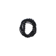 Set of 6 Assorted Size Black Bead Bracelets