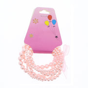 Set of 6 Assorted Size Baby Pink Pearl Bead Bracelets