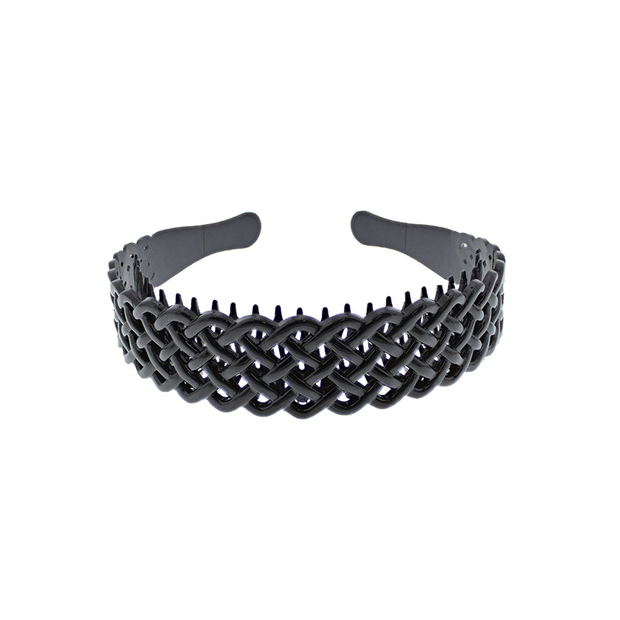 3cm Criss Cross Black Aliceband