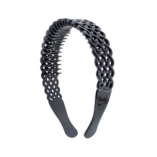 3cm Criss Cross Black Aliceband