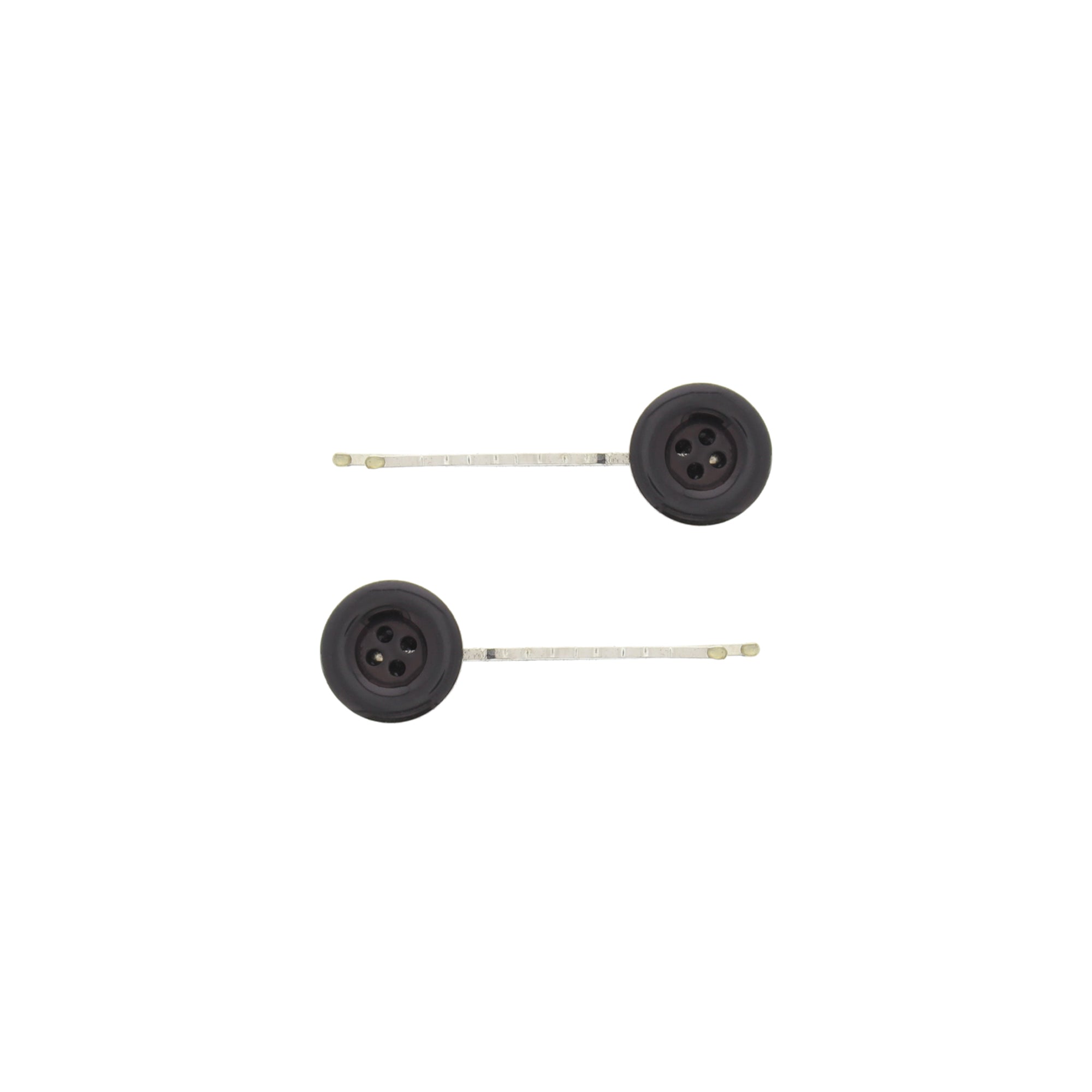 Pair of Button Bobby Pins Hair Grips