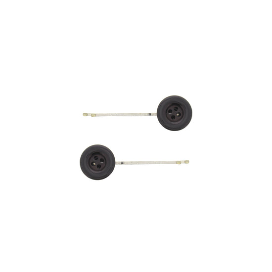 Pair of Button Bobby Pins Hair Grips