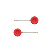 Pair of Button Bobby Pins Hair Grips