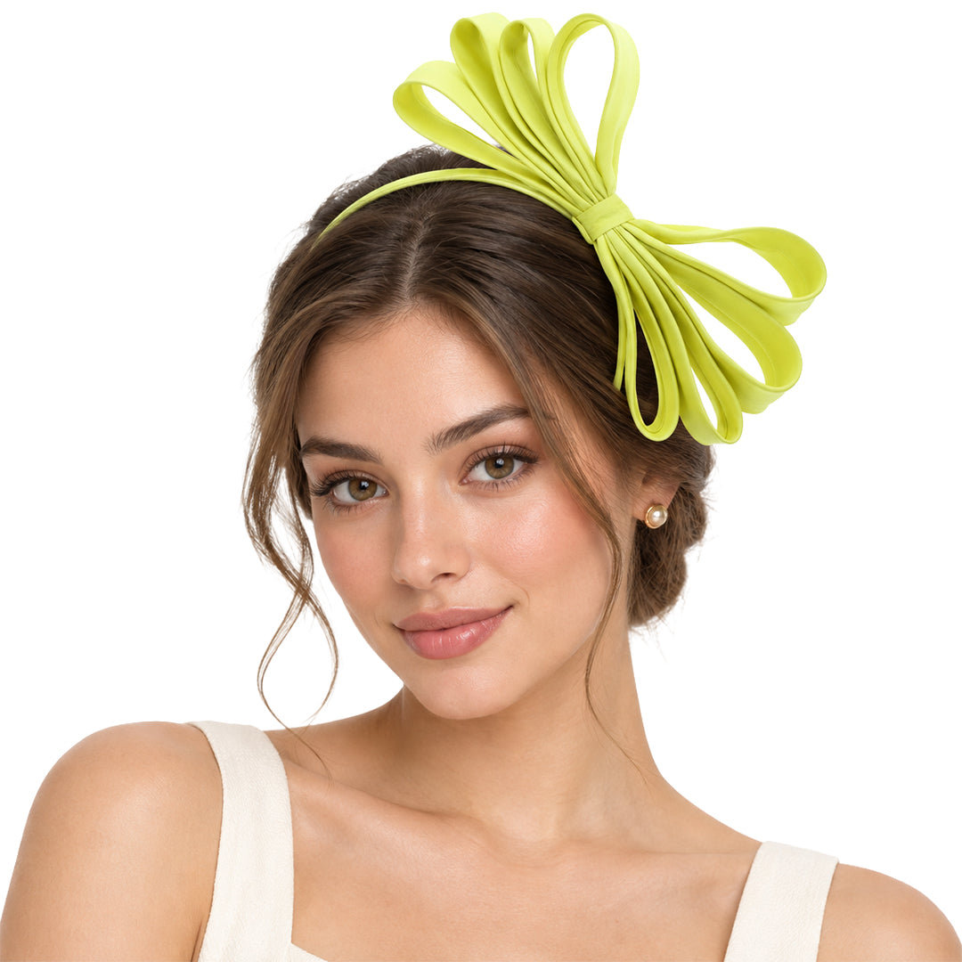 Polyester Pleated Bow Headband