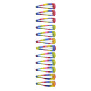 Card of 12 Rainbow Epoxy 5cm Hair Snapclips