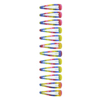 Card of 12 Rainbow Epoxy 5cm Hair Snapclips