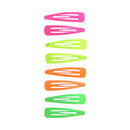 Pairs of Jumbo 9cm Neon Fluorescent Hair Snap Clips