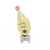 Gold Clown Brooch