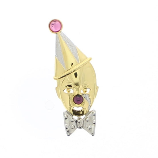 Gold Clown Brooch