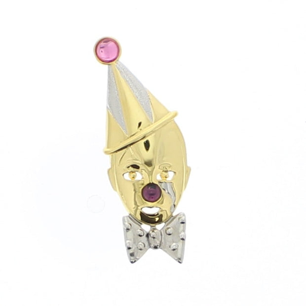 Gold Clown Brooch