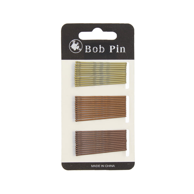 Card of 36 Shiny Brown Shades 5.2cm Hair Grips