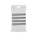 Card of 4 Black Wavy Hair Grips