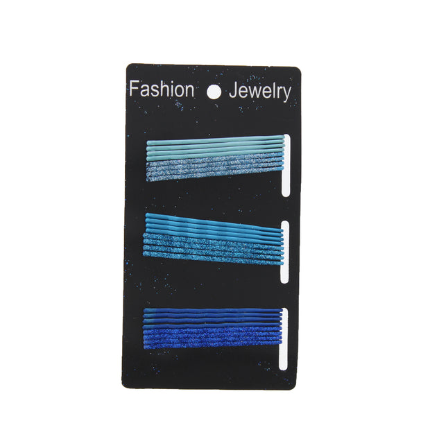 Packaged blue eyelashes on a black card with 'Fashion Jewelry' text.
