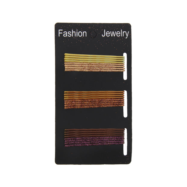 Card of 24 Fashion Hair Grips Set