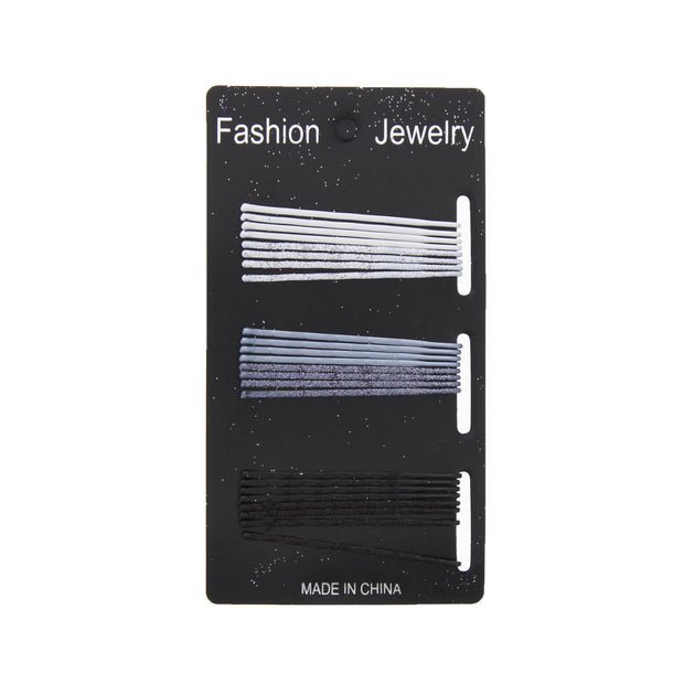 Card of 24 Fashion Hair Grips Set