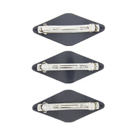 Set of 3 Diamond Clasp Hair Barrettes