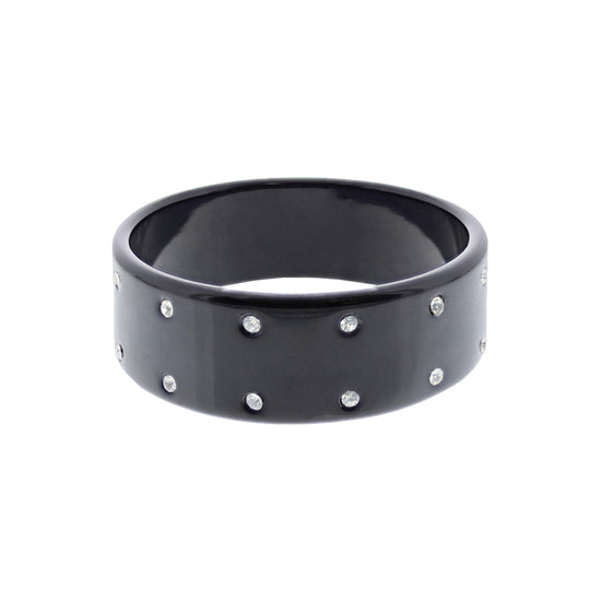 Plastic Double Row Rhinestone Bangle