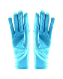 Short Princess Turquoise Satin Gloves