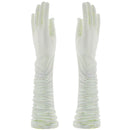 Long Ruched Satin Bridal Gloves
