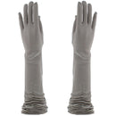 Long Ruched Satin Gloves