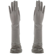 Long Ruched Satin Gloves
