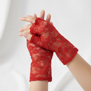 Short Lace Fingerless Gloves