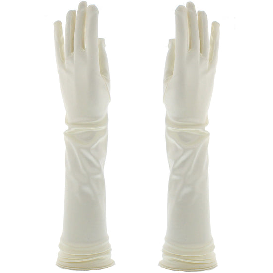 Long Satin Bridal Gloves
