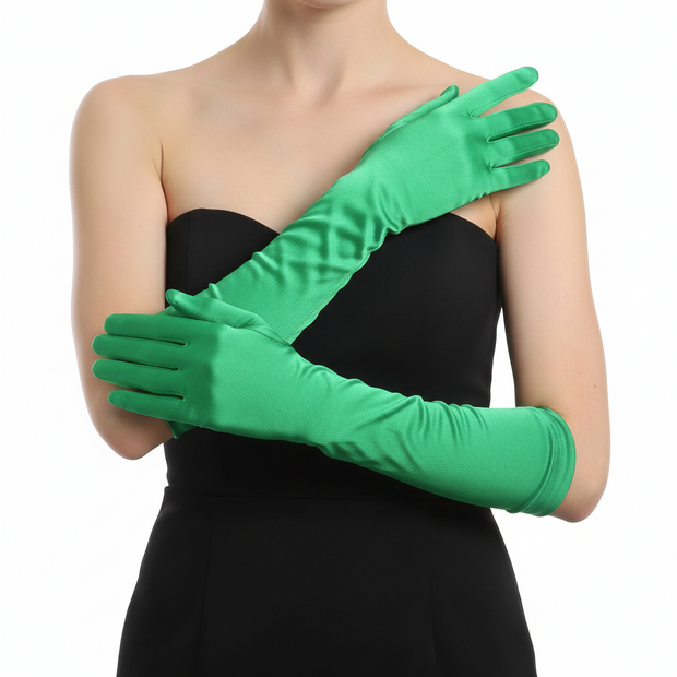 Long Satin Gloves