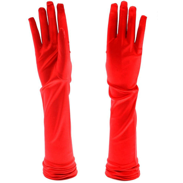 Long Satin Gloves