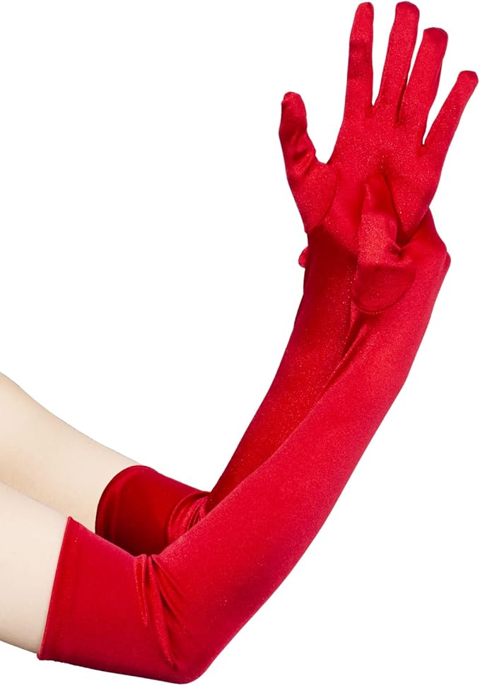 Very Long Satin Gloves