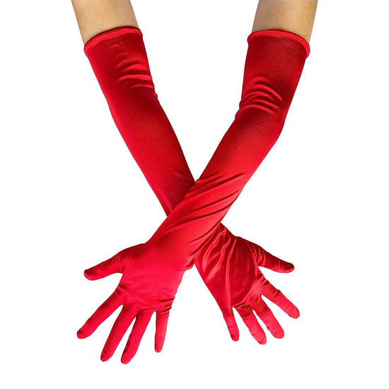 Very Long Satin Gloves