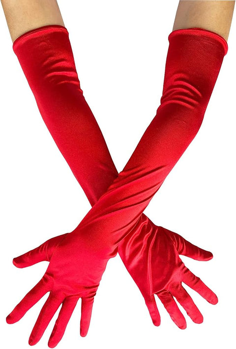Very Long Satin Gloves