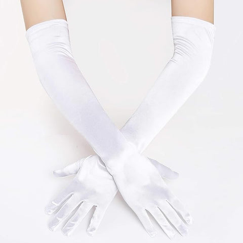 Very Long Satin Gloves