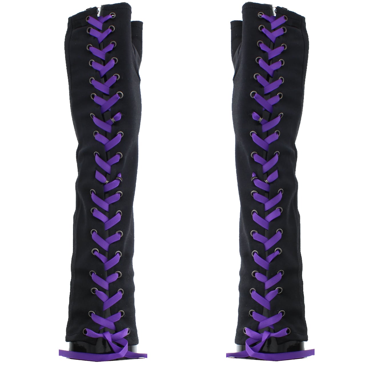 Long Satin Gloves with Ribbon
