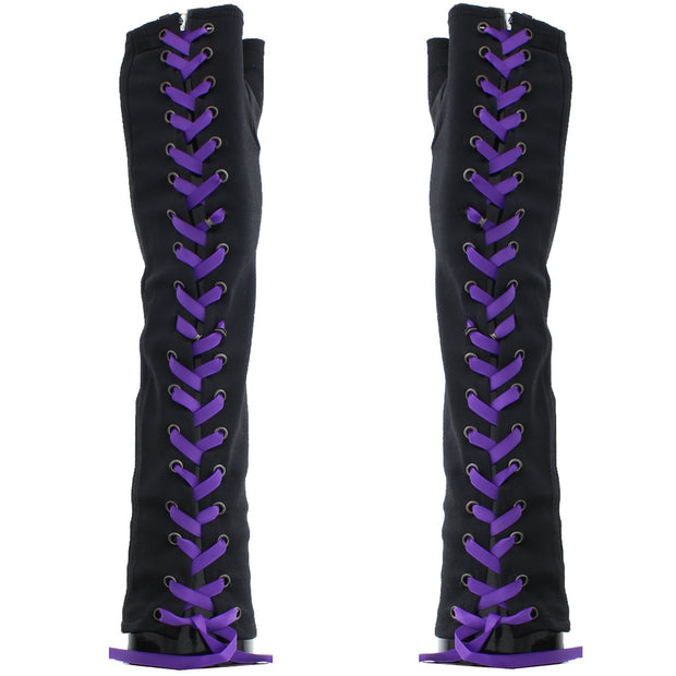 Long Satin Gloves with Ribbon
