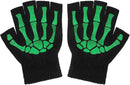 Glow In The Dark Short Fingerless Skeleton Gloves
