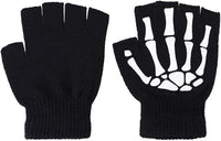 Glow In The Dark Short Fingerless Skeleton Gloves